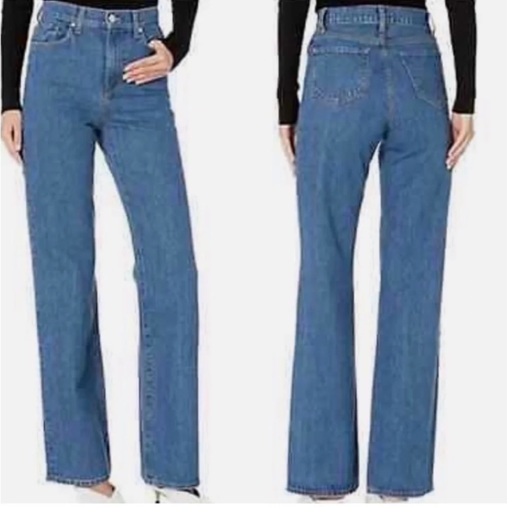 BLDWN High Rise Relaxed Jeans Size 24 denim casual‎